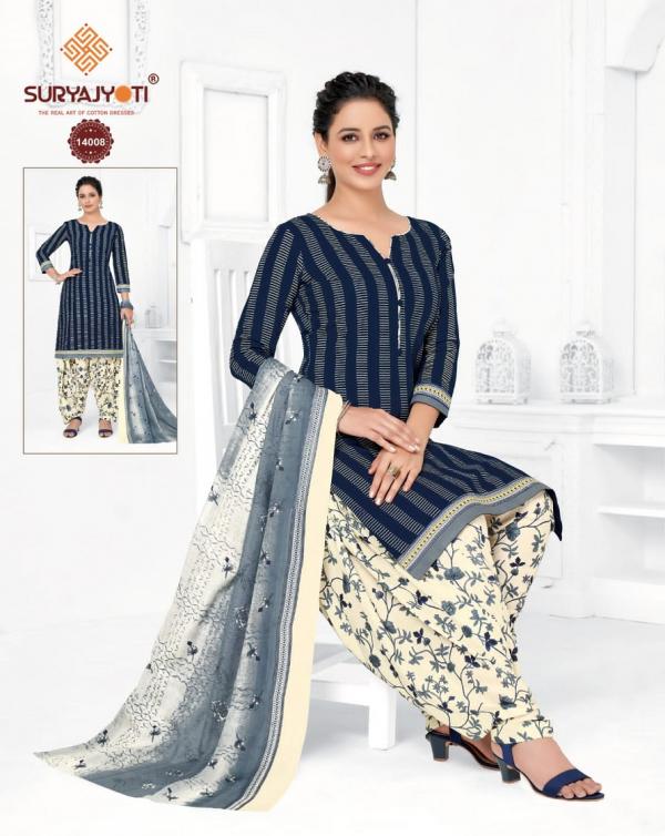 Suryajyoti Sui Dhaga Vol-14 Cotton Designer Patiyala Readymade Suit